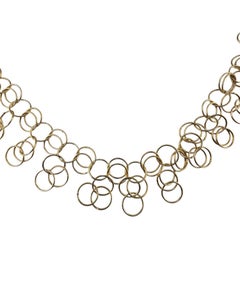 14K Yellow Gold Circle Link Necklace 21" #24651