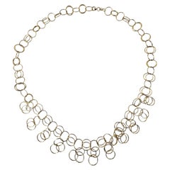 Collier à maillons circulaires en or jaune 14K 21" #24651