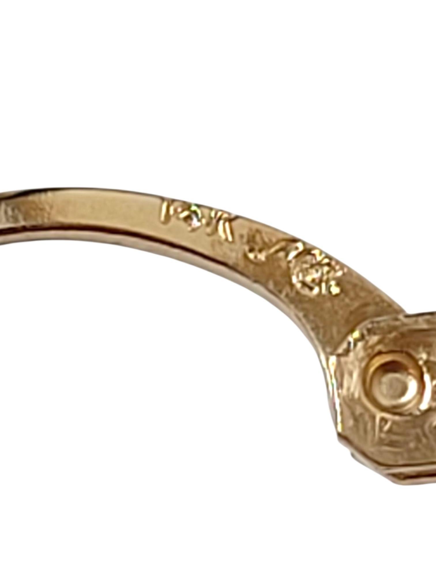 Pendientes de aro retorcidos en círculo de oro amarillo de 14 quilates #21660 en venta 3