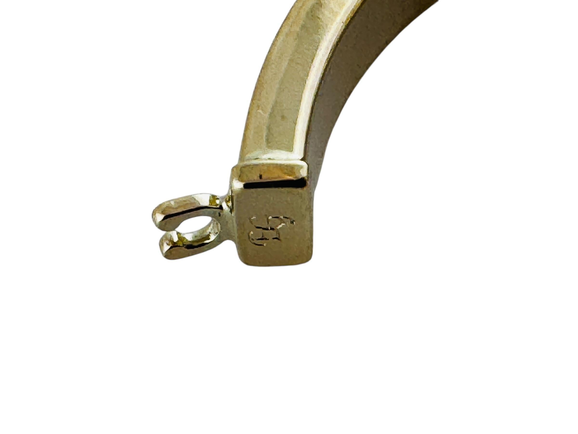 14K Yellow Gold Circular Hoop Earrings #20683 For Sale 7