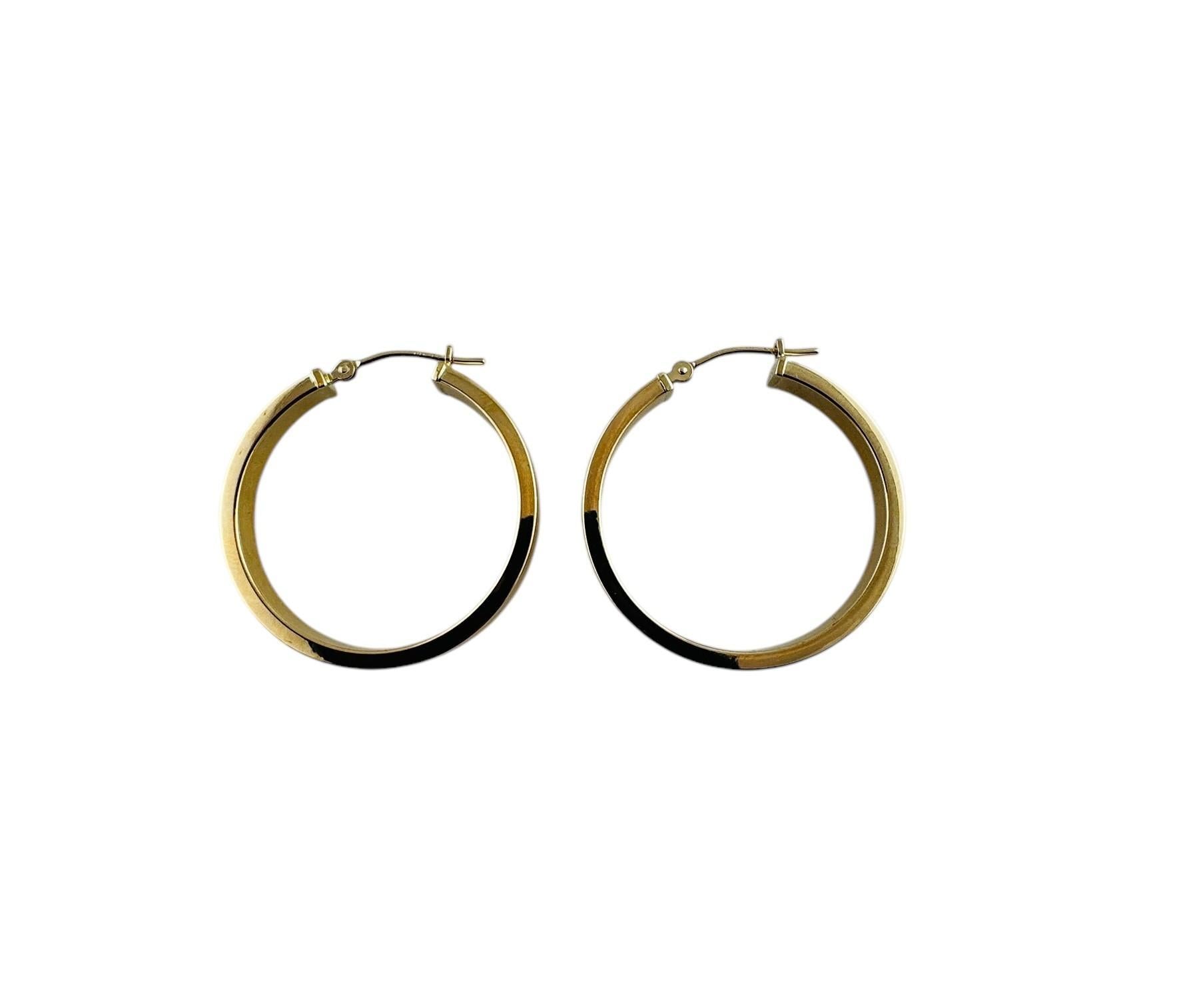 14K Yellow Gold Circular Hoop Earrings #20683