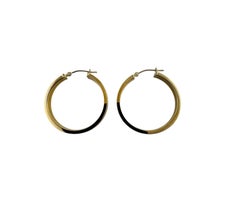 14K Yellow Gold Circular Hoop Earrings #20683