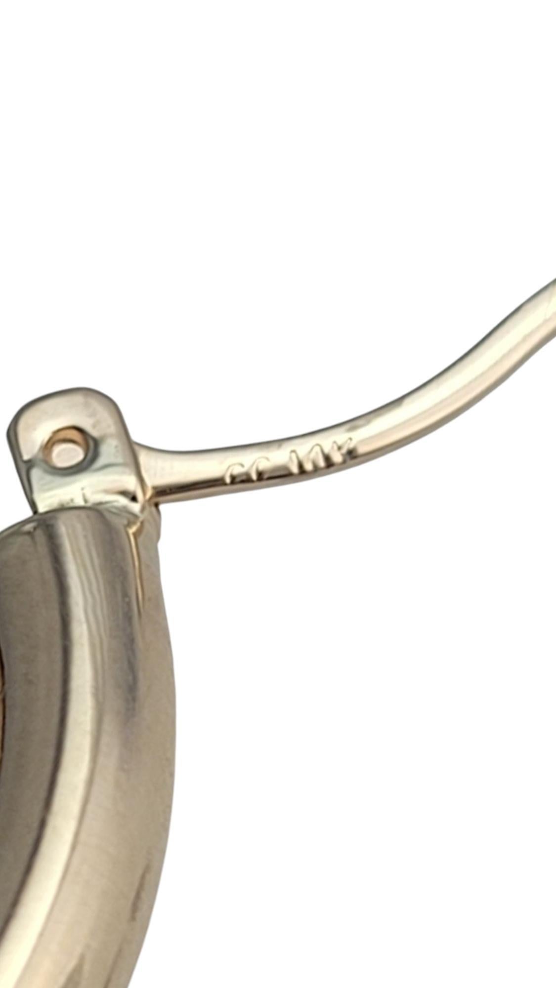Women's 14K Yellow Gold Circular Hoop Earrings #21113 For Sale