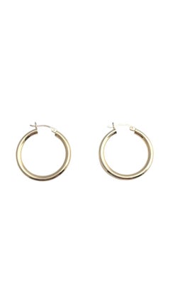 14K Yellow Gold Circular Hoop Earrings #21113