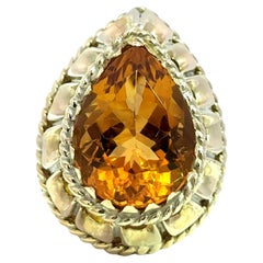 Bague en or jaune 14k avec citrine - 10.25ct