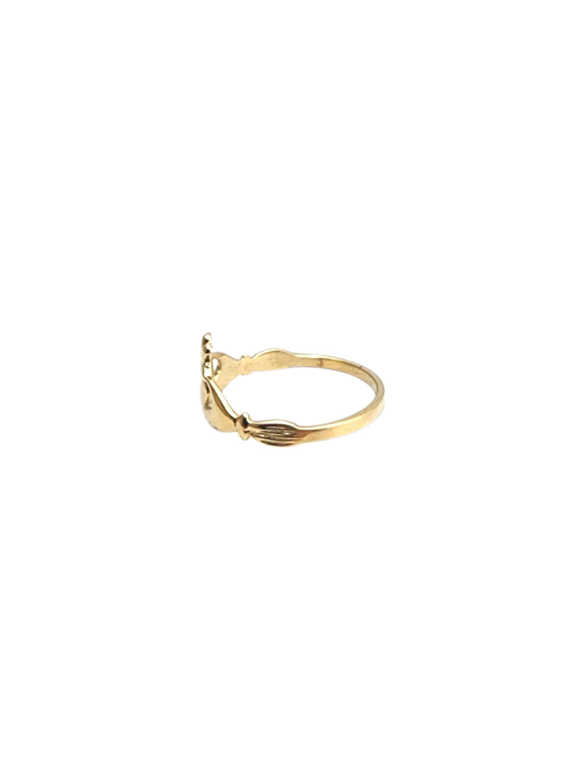 14K Yellow Gold Claddagh Baby Ring #22892 For Sale 2