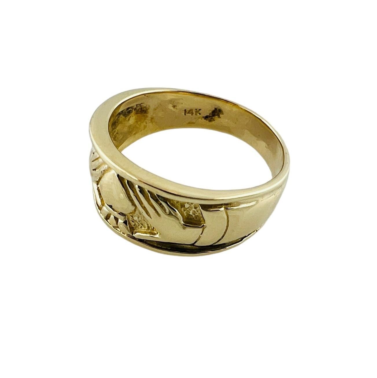 14K Yellow Gold Claddagh Band #16520 1