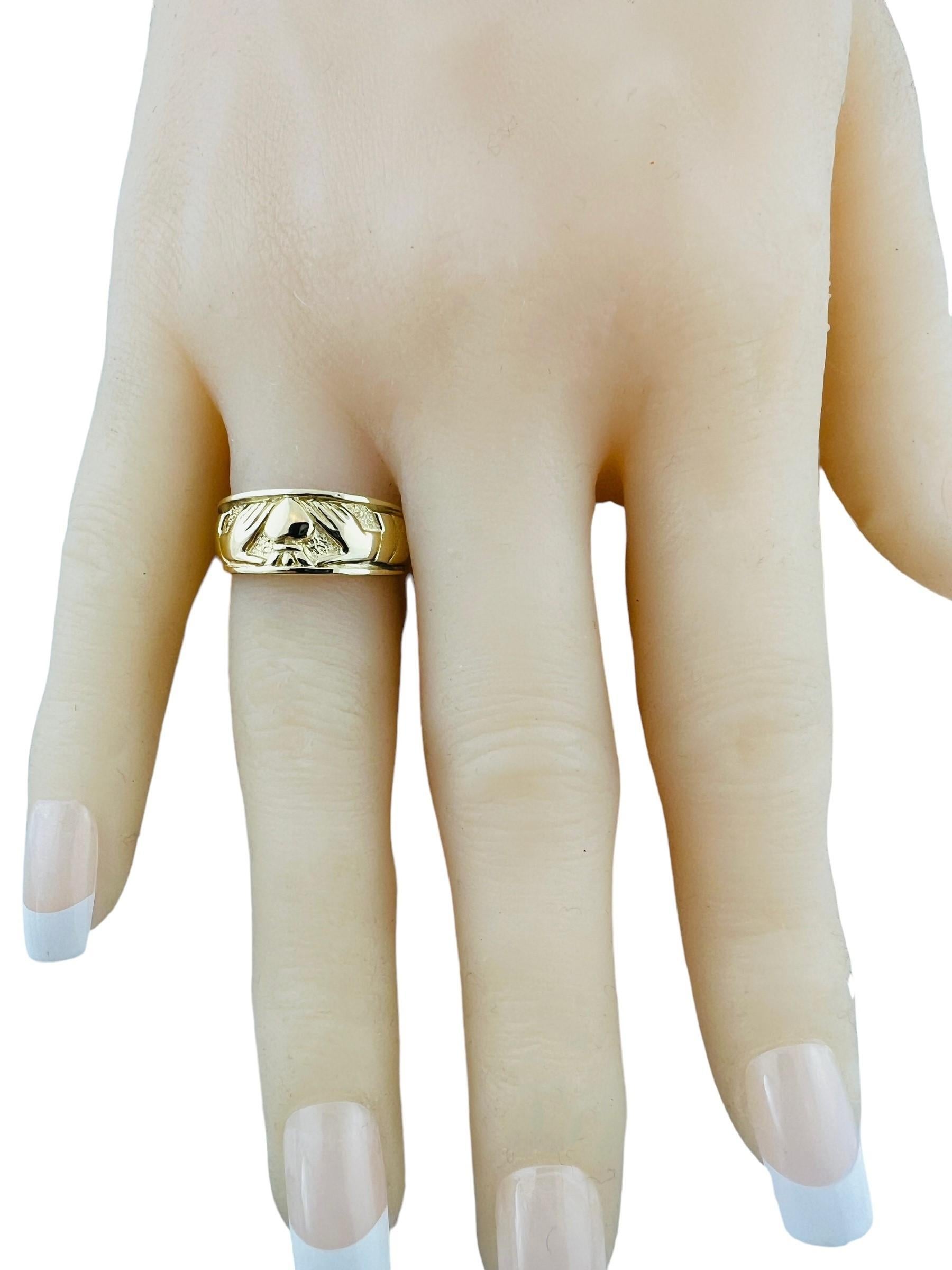 14K Yellow Gold Claddagh Band #16520 5