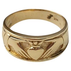 14 Karat Gelbgold Claddagh Band #16520