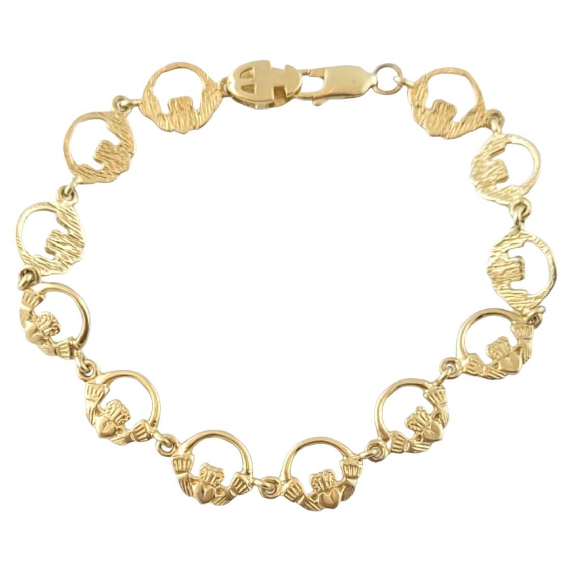  Bracelet Claddagh en or jaune 14 carats #14512 en vente