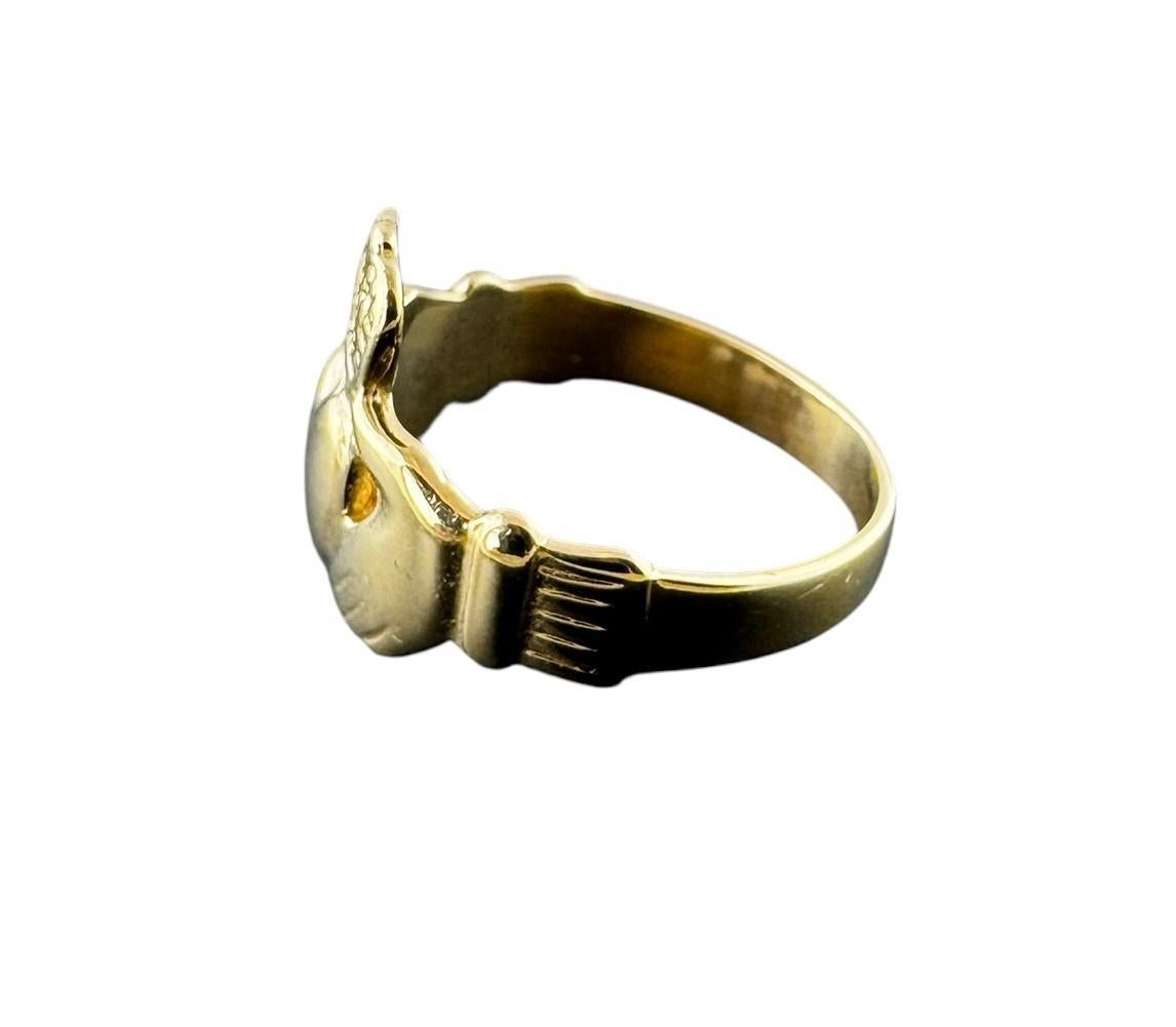 14K Gelbgold Claddagh Ring #22518 im Angebot 1