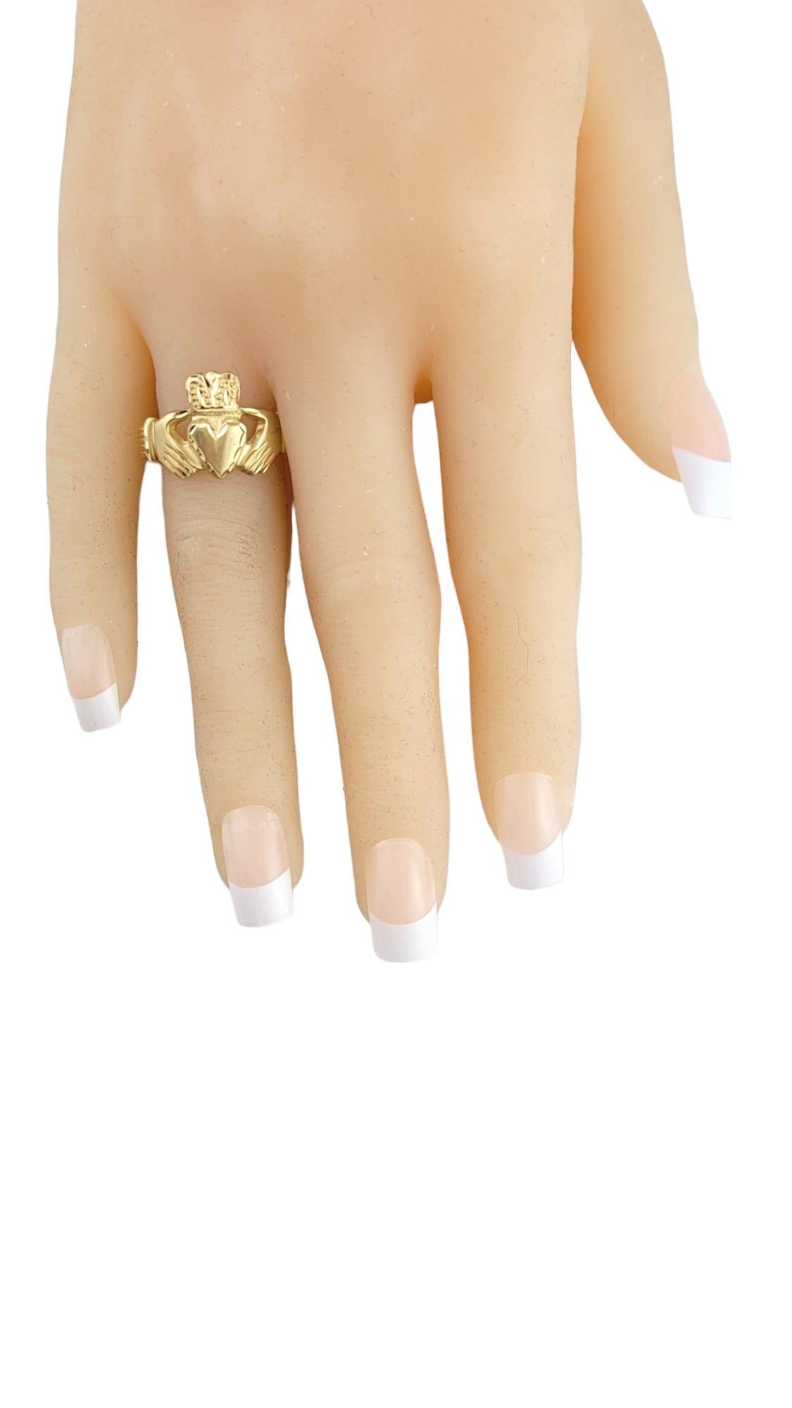 14K Yellow Gold Claddagh Ring Size 10.5 #16158 For Sale 2