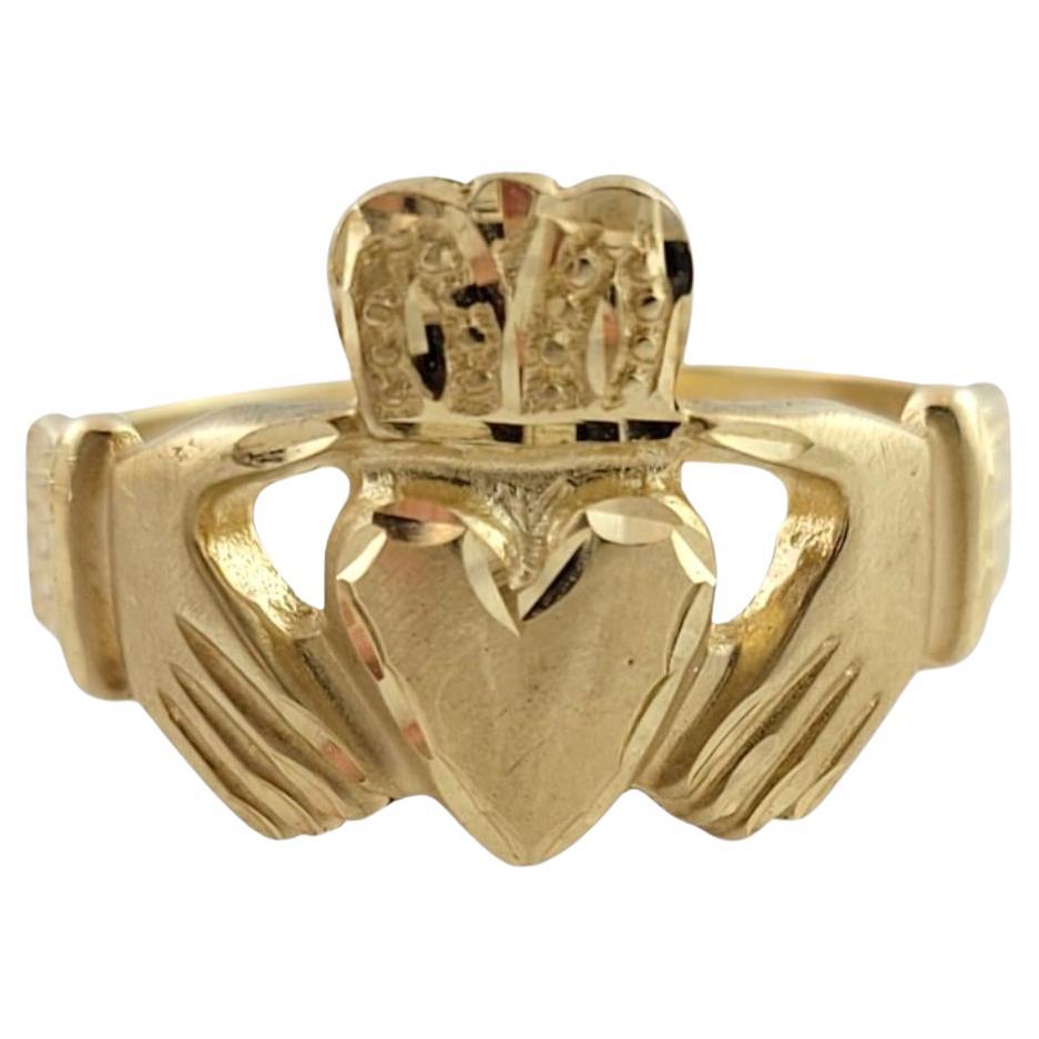 14K Yellow Gold Claddagh Ring Size 10.5 #16158