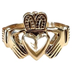14K Yellow Gold Claddagh Ring Size 10.5 #25451