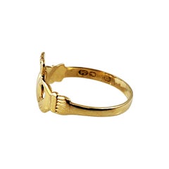 14K Yellow Gold Claddagh Ring