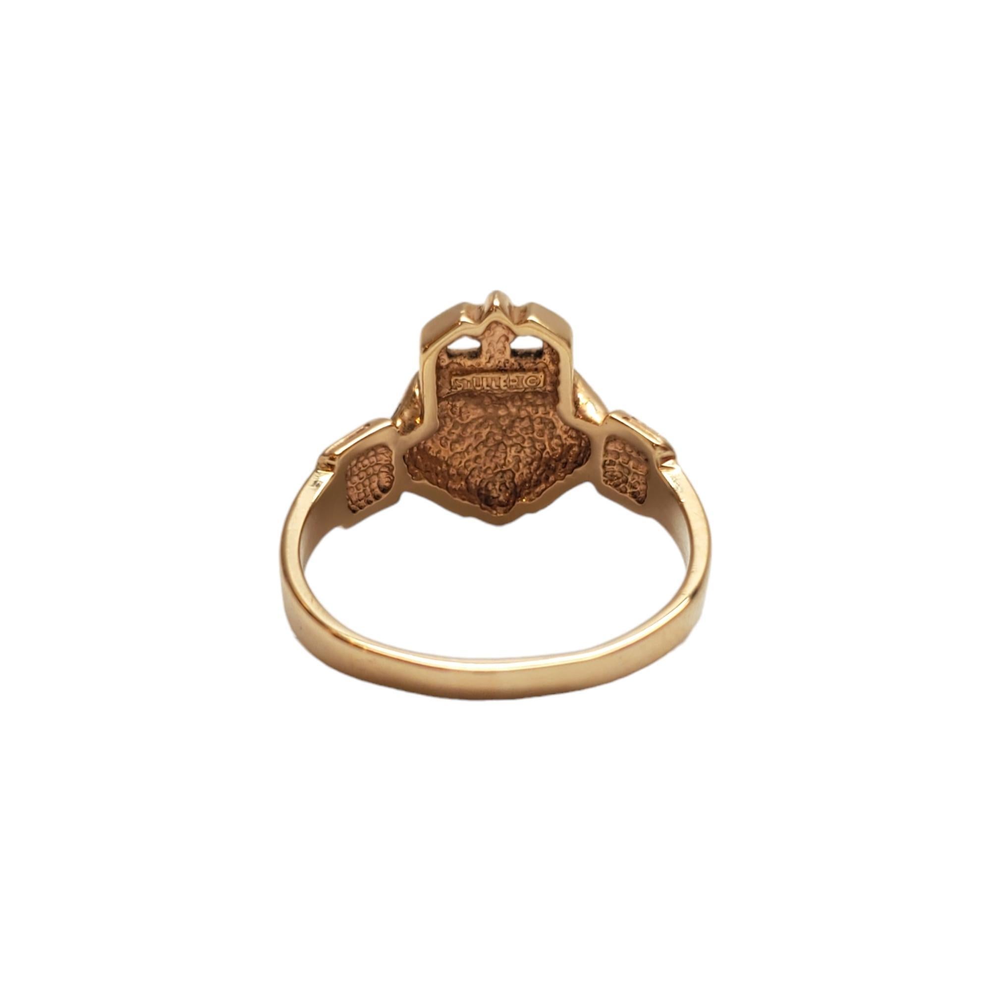 14K Yellow Gold Claddagh Ring Size 7.5 #17524 In Good Condition In Washington Depot, CT