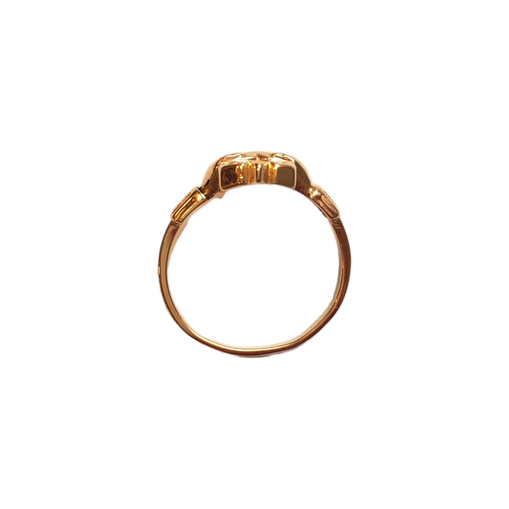 14K Yellow Gold Claddagh Ring Size 7.5 #17524 1
