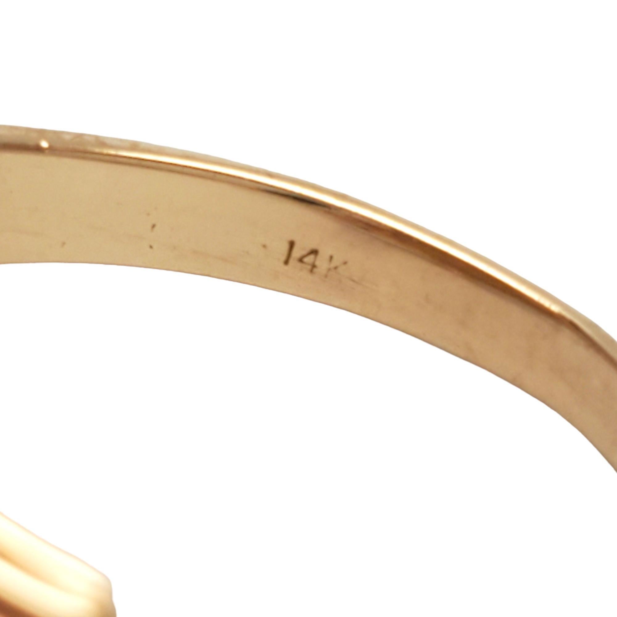 14K Yellow Gold Claddagh Ring Size 7.5 #17524 2