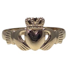 14K Yellow Gold Claddagh Ring Size 8 #24114