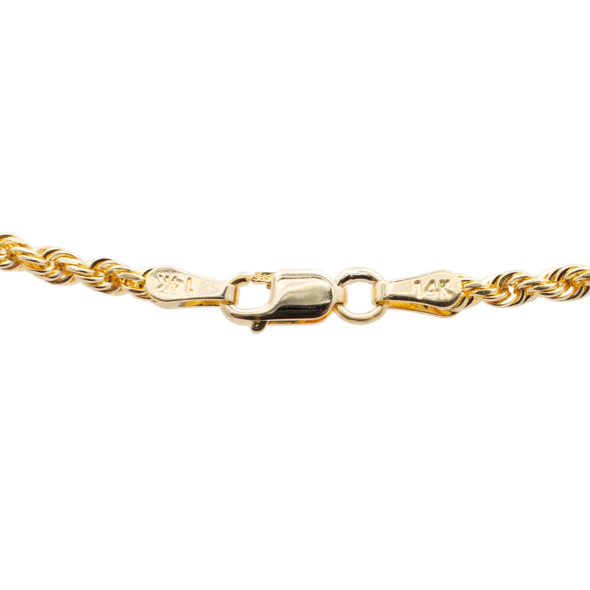 Collier pendentif Hamsa en or jaune 14 carats avec grappe de diamants en vente 2