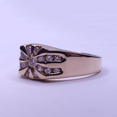 14K Yellow Gold Cluster Ring with 1.50ct Diamond, Women's Size 14.75