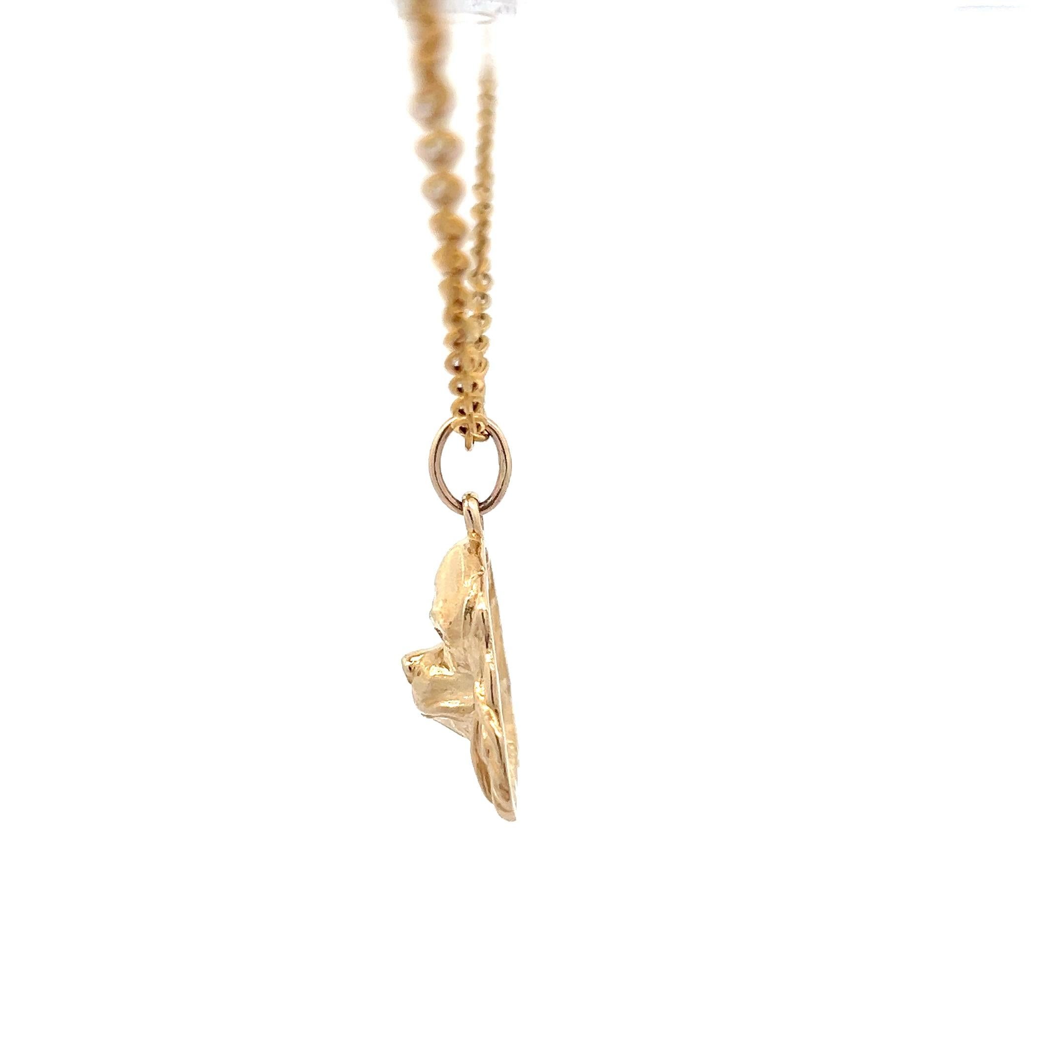 Ciondolo a forma di cane Cocker Spaniel in oro giallo 14k In condizioni Nuovo in vendita a New York, NY