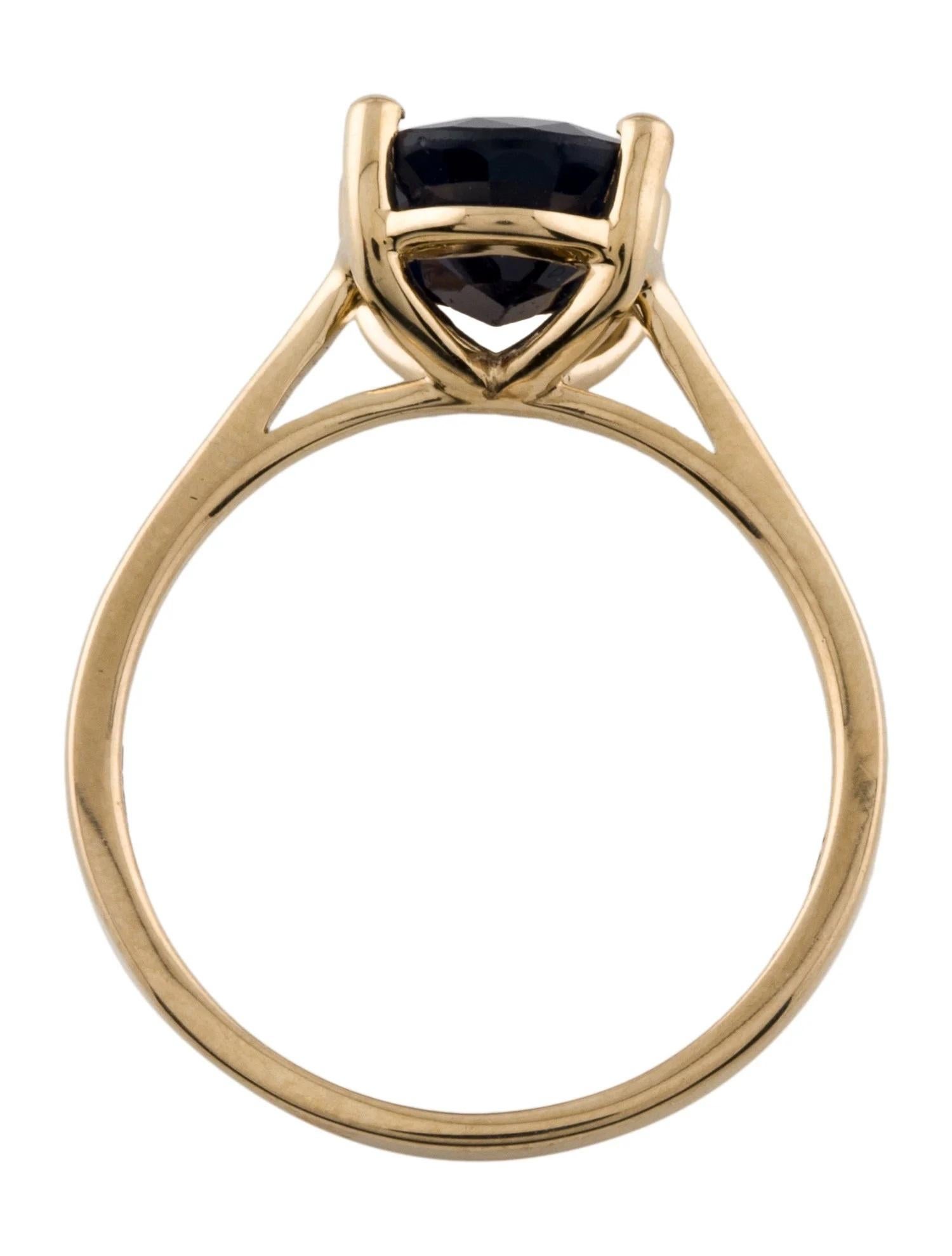 Anillo de cóctel de oro amarillo de 14 quilates con zafiro brillante oval de 2,99 quilates, talla 6,75 en Nuevo Estado en Holtsville, NY