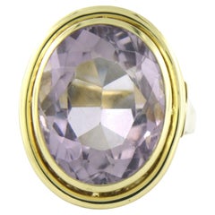14k Yellow Gold Cocktail Ring with 5.00ct Oval Amethyst, Netherlands