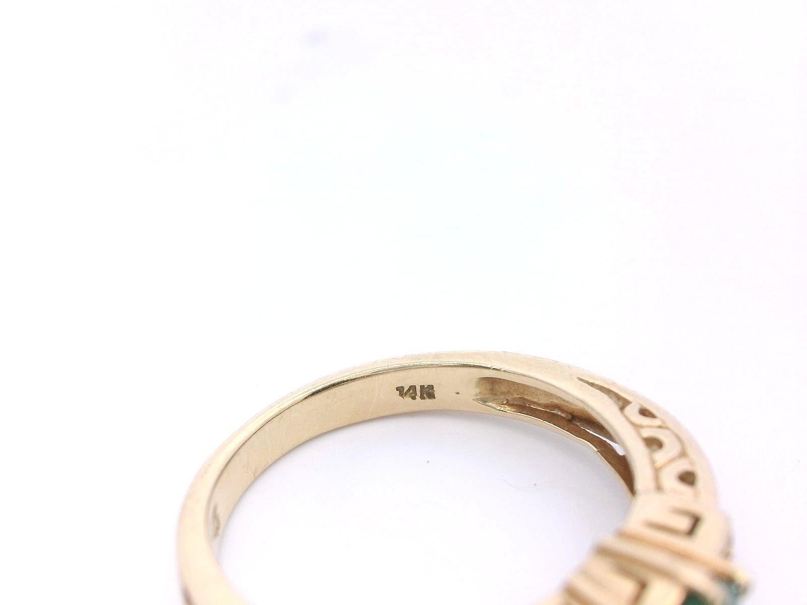 14K Yellow Gold Color Change Alexandrite & Diamond Ring 2