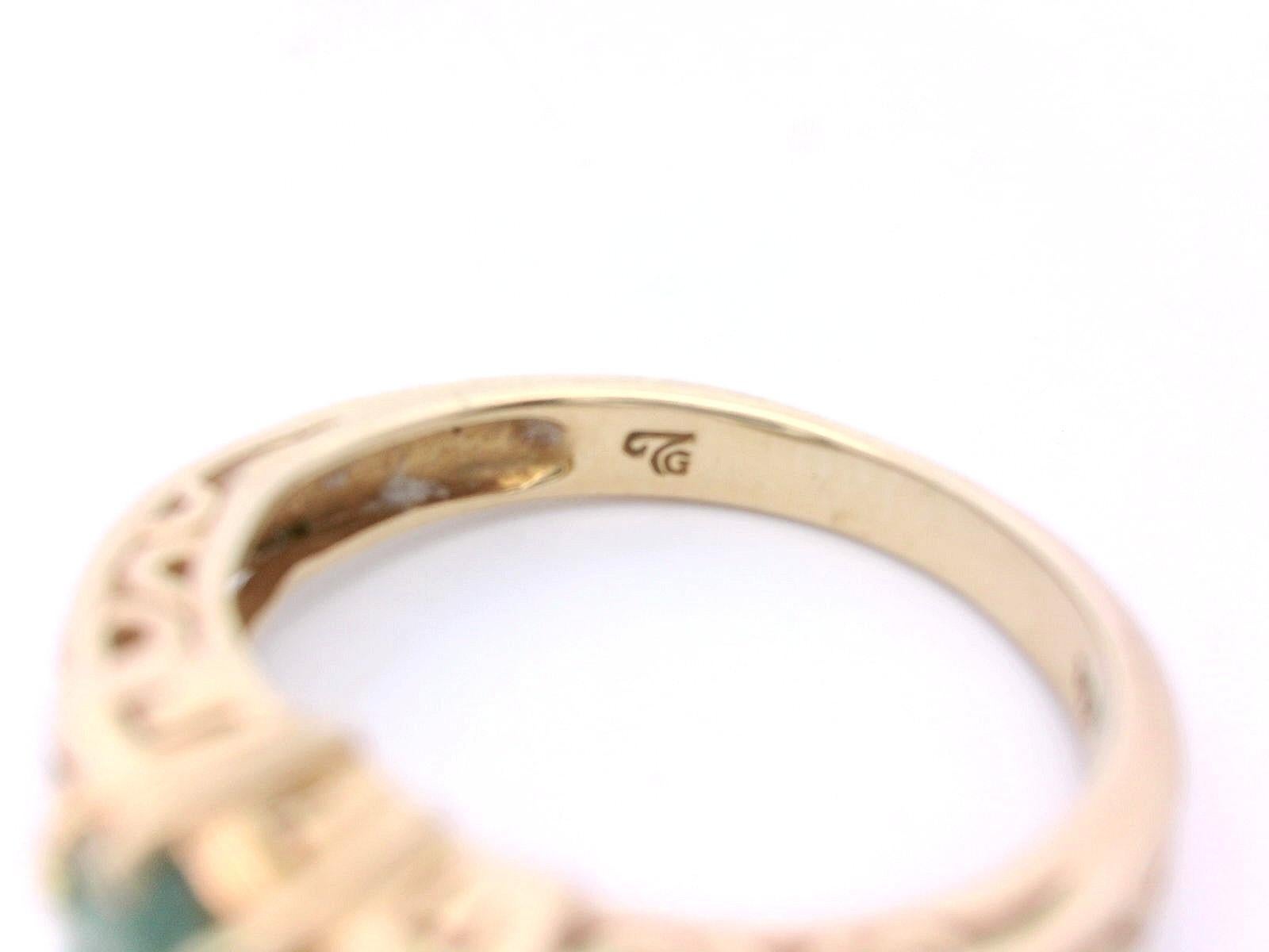 14K Yellow Gold Color Change Alexandrite & Diamond Ring 3
