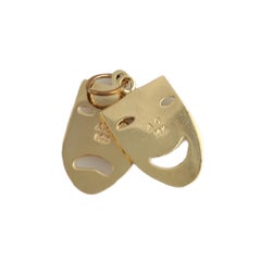 14K Yellow Gold Comedy & Tragedy Mask Charm
