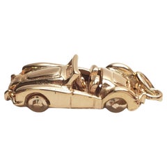 14K Yellow Gold Convertible Sports Car Charm #17857