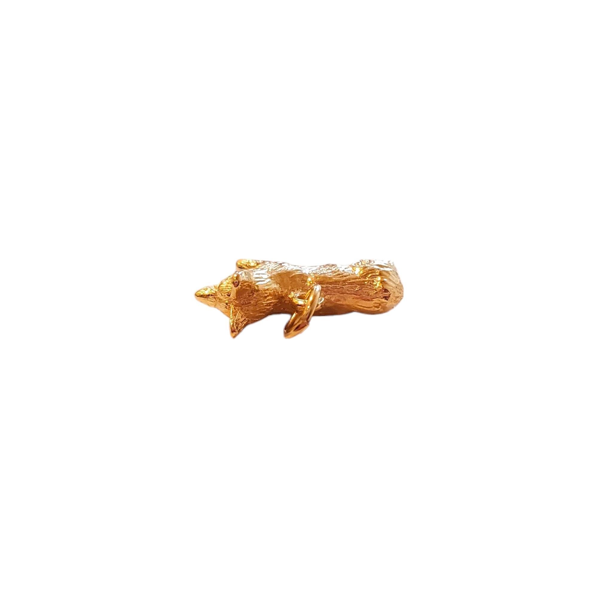 14K Yellow Gold Corgi Dog Charm #18121 1