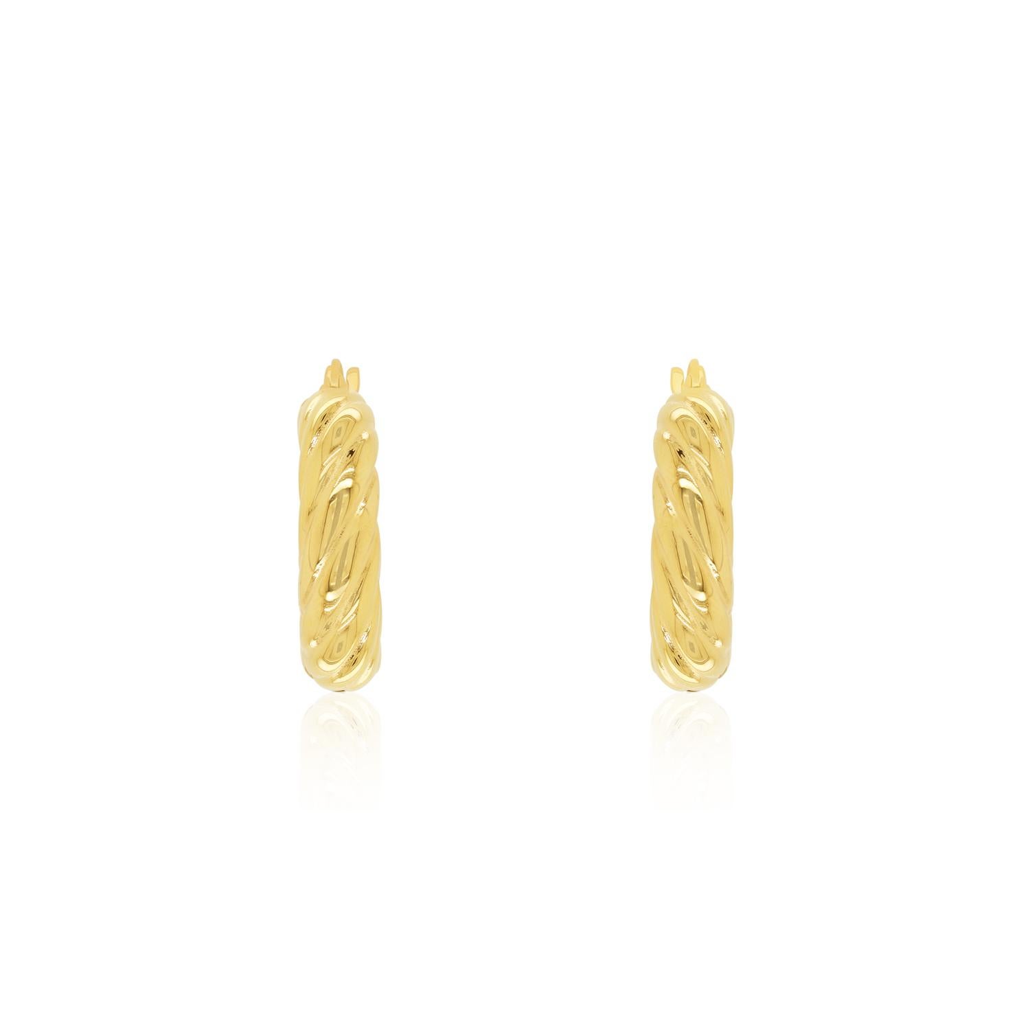 croissant earrings 14k gold