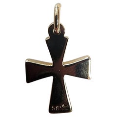 14K Yellow Gold Cross Charm #25210