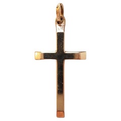 Colgante Cruz de oro amarillo de 14 quilates #18436