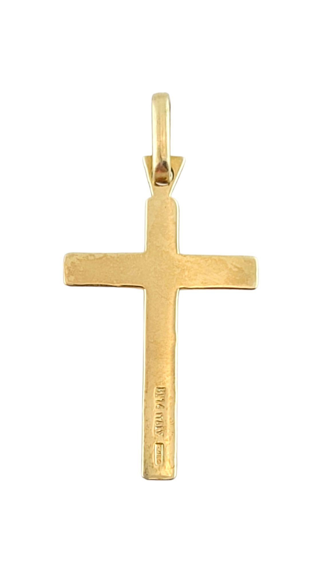 14K Yellow Gold Cross Pendant #12957 In Good Condition For Sale In Washington Depot, CT
