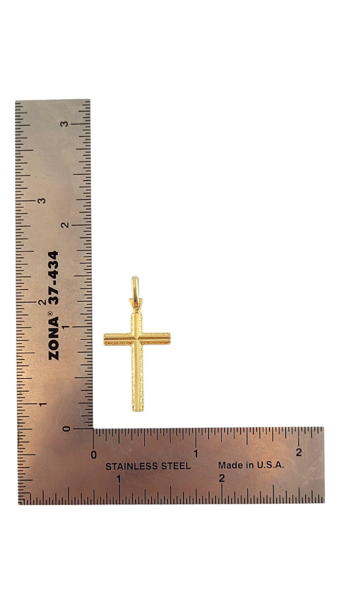 14K Yellow Gold Cross Pendant #12957 For Sale 1
