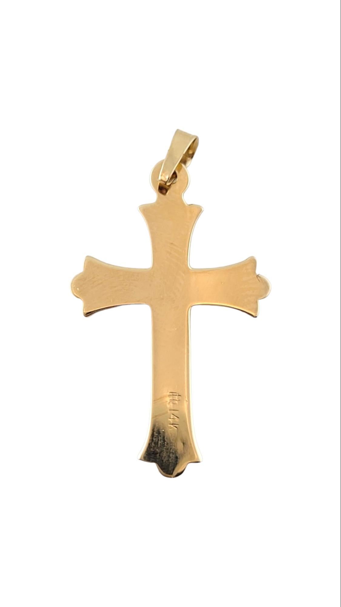 Pendentif croix en or jaune 14 carats n° 15148 Pour femmes en vente