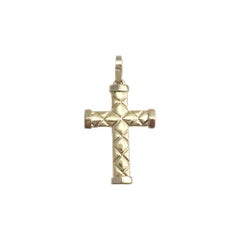 14K Yellow Gold Cross Pendant #16004