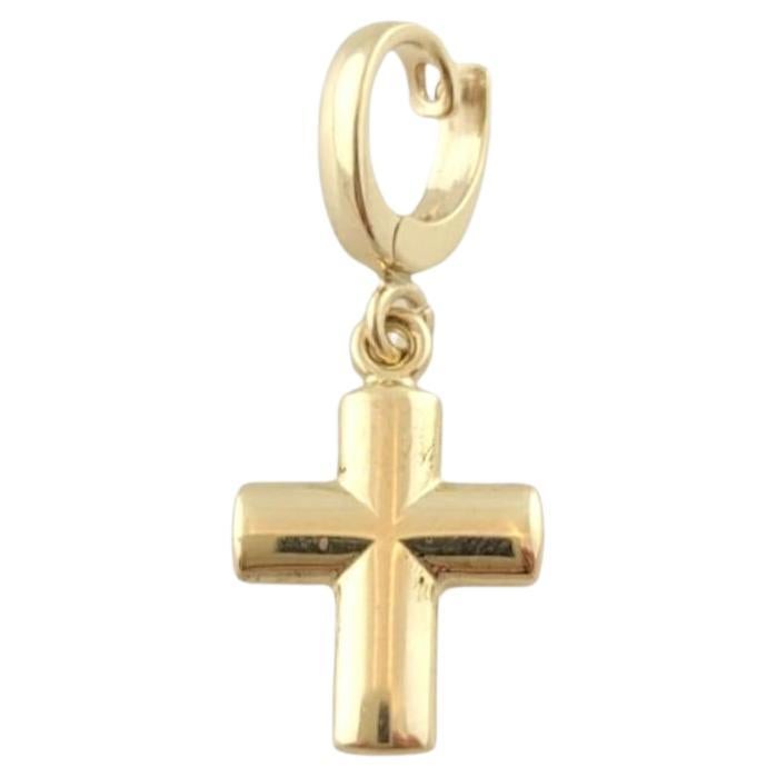 14K Yellow Gold Cross Pendant #16219 For Sale
