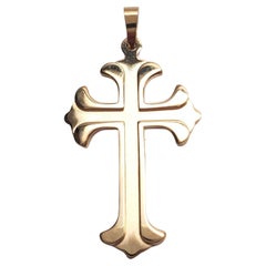 14K Yellow Gold Cross Pendant #17862
