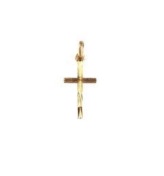 14K Yellow Gold Cross Pendant #17927