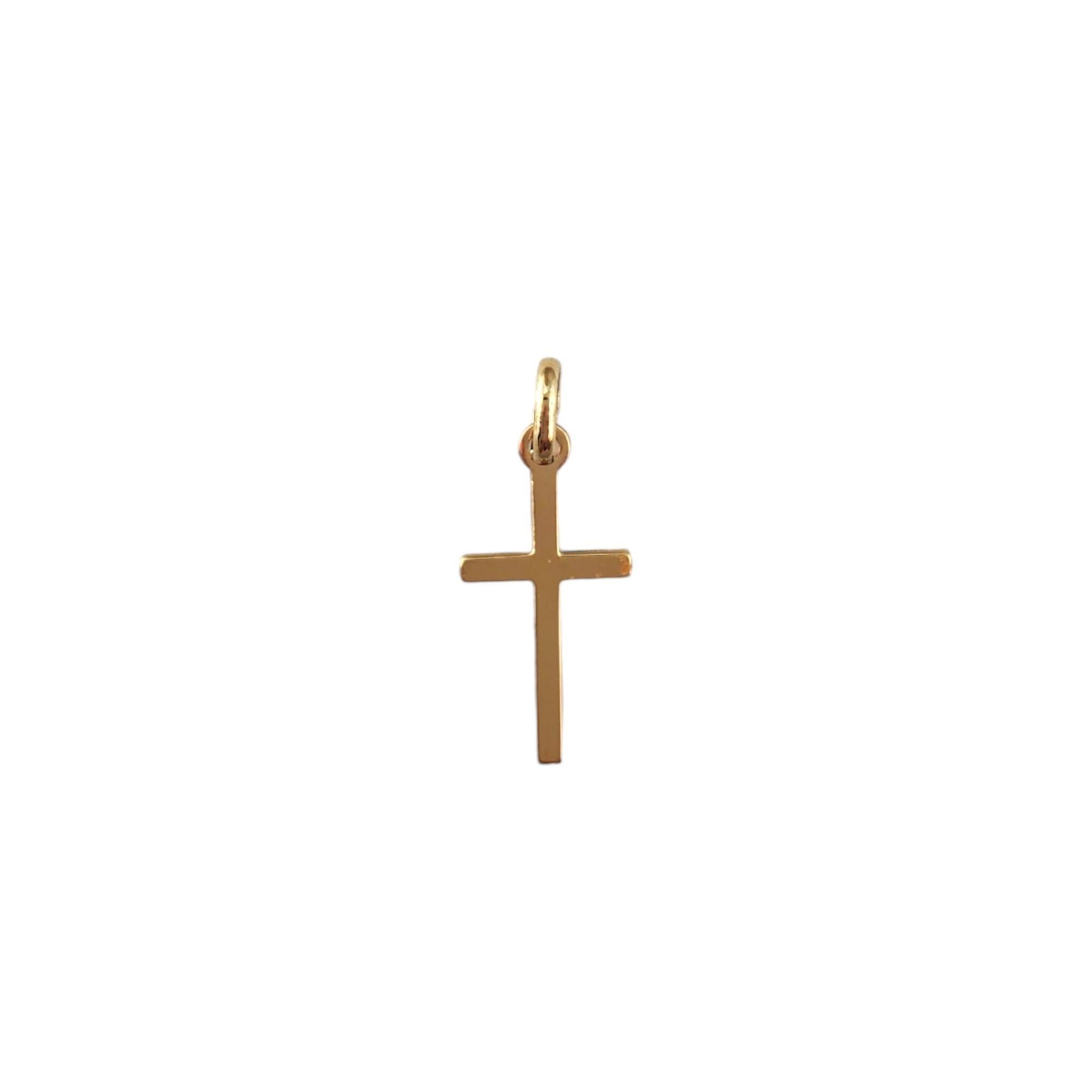 Women's 14K Yellow Gold Cross Pendant #17927 For Sale