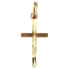 14K Yellow Gold Cross Pendant #17927