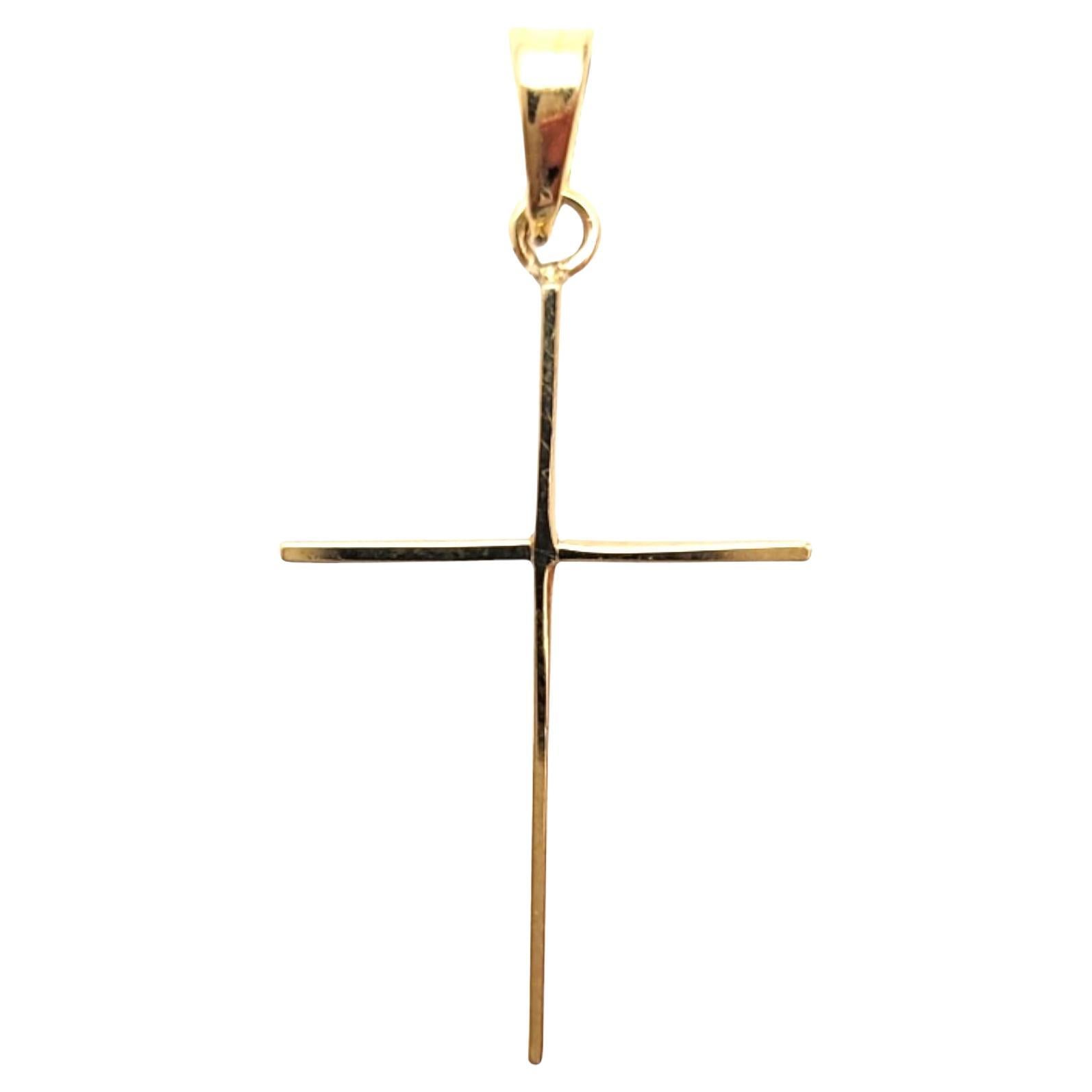 14K Yellow Gold Cross Pendant #19844