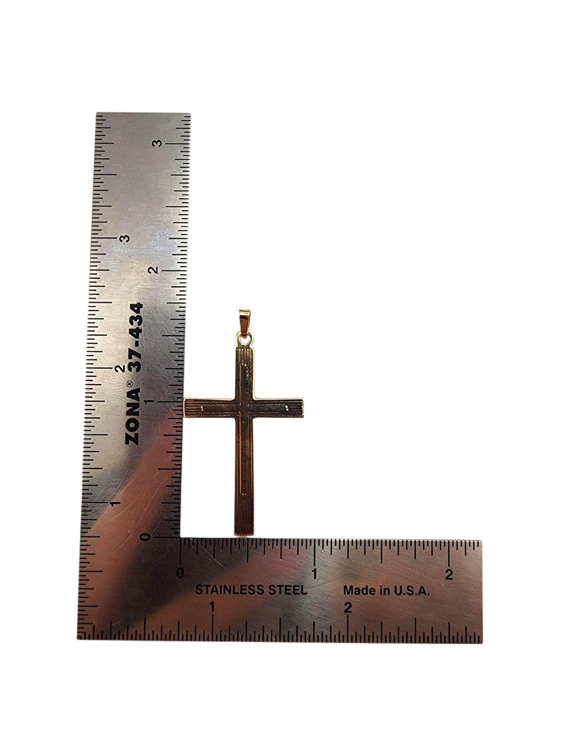 14K Gelbgold Kreuz-Anhänger #22335 im Angebot 3