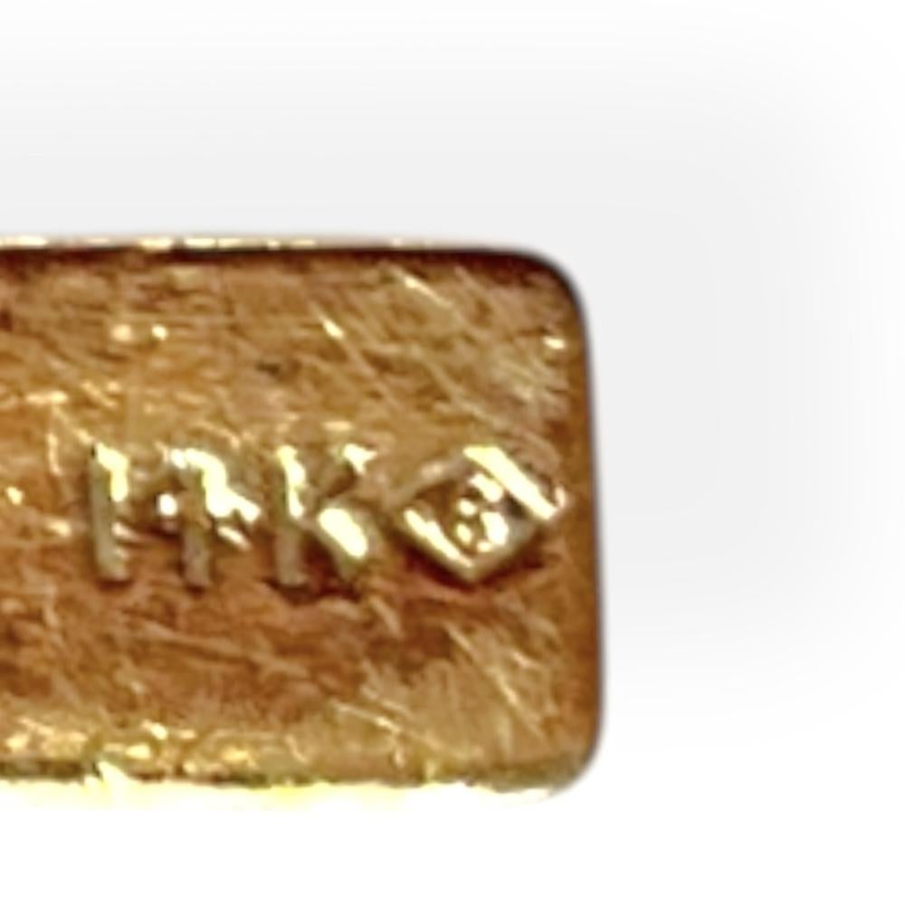 Ciondolo a forma di croce in oro giallo 14K con diamante e catena in vendita 2