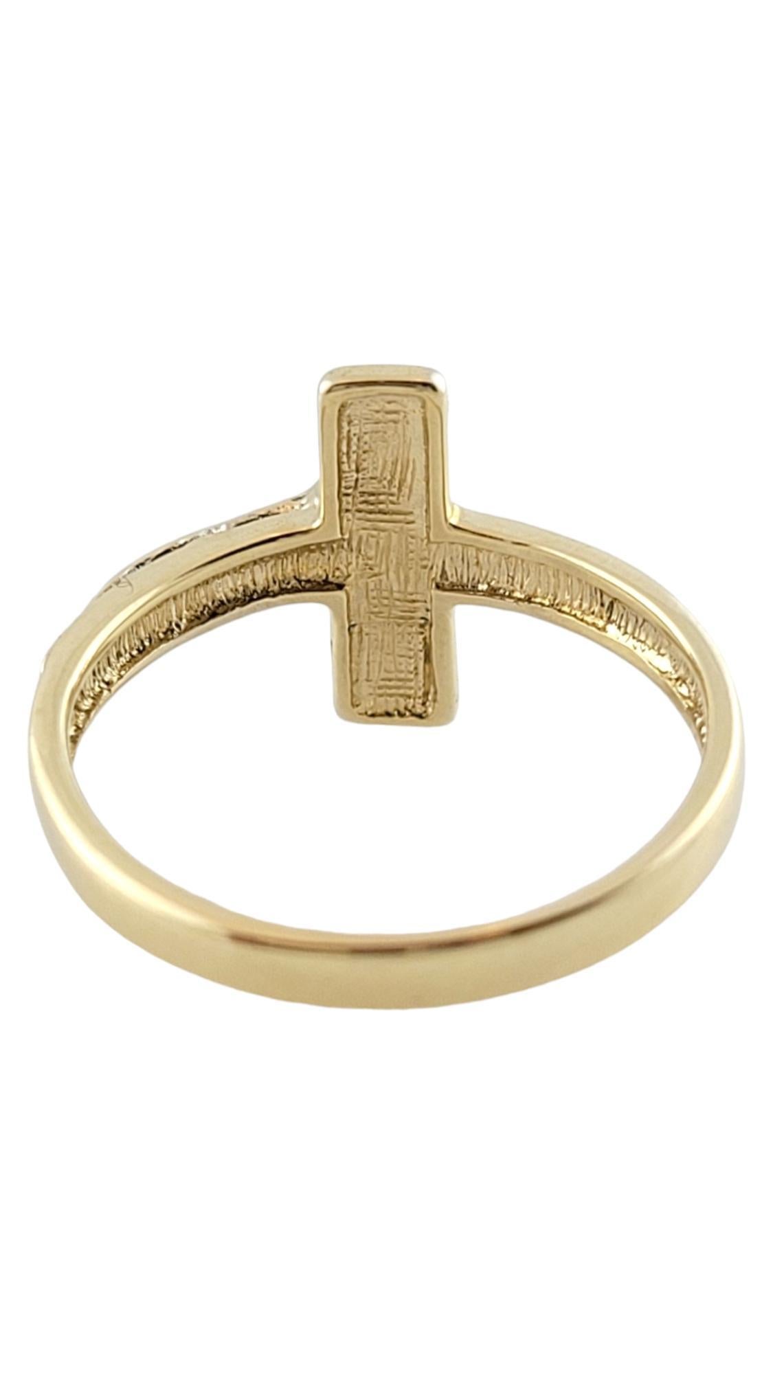 Women's 14K Yellow Gold Cross Ring Size 6.5 #16200 For Sale