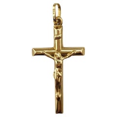 14K Yellow Gold Crucifix Charm #17429
